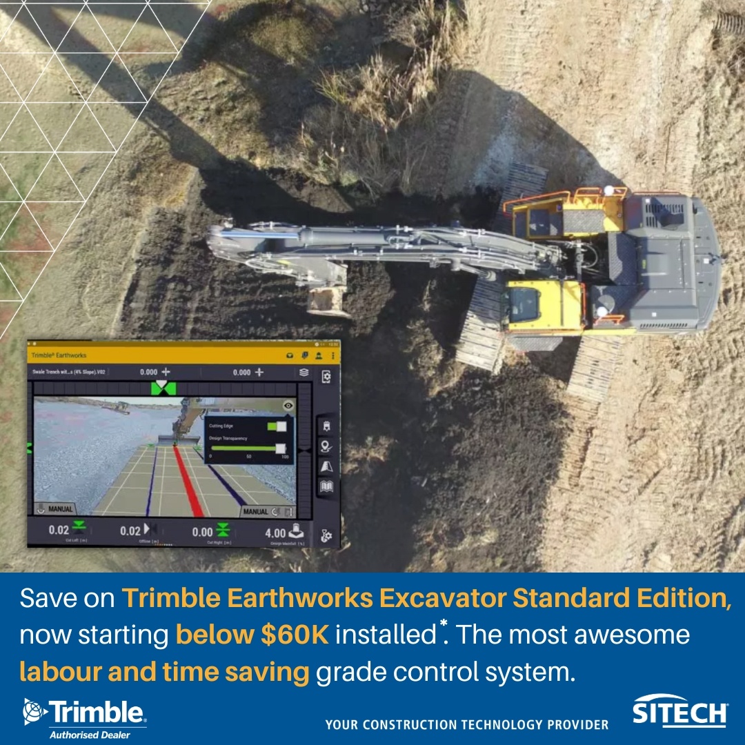 Trimble Earthworks Excavator Standard Edition below $60K